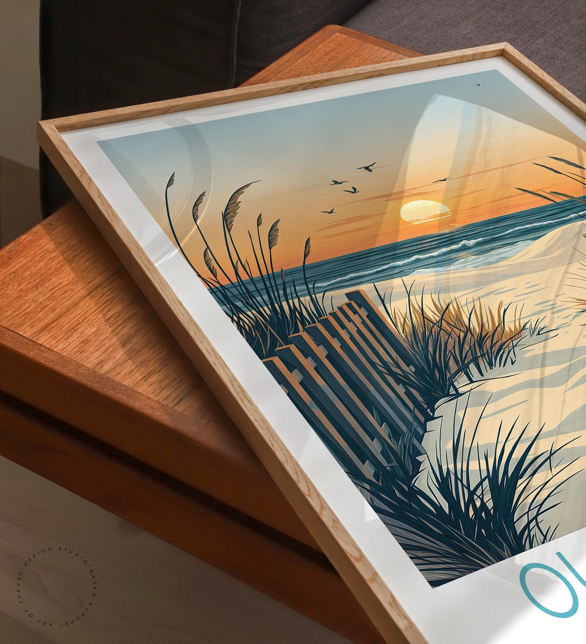 Outer Banks North Carolina Beach Dunes Sunrise Path Ocean Poster - Image 3