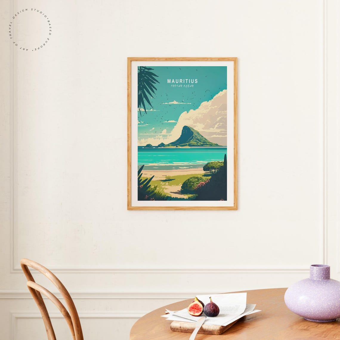 Mauritius Indian Ocean Basalt Mountain Turquoise Beach Island Poster - Image 4