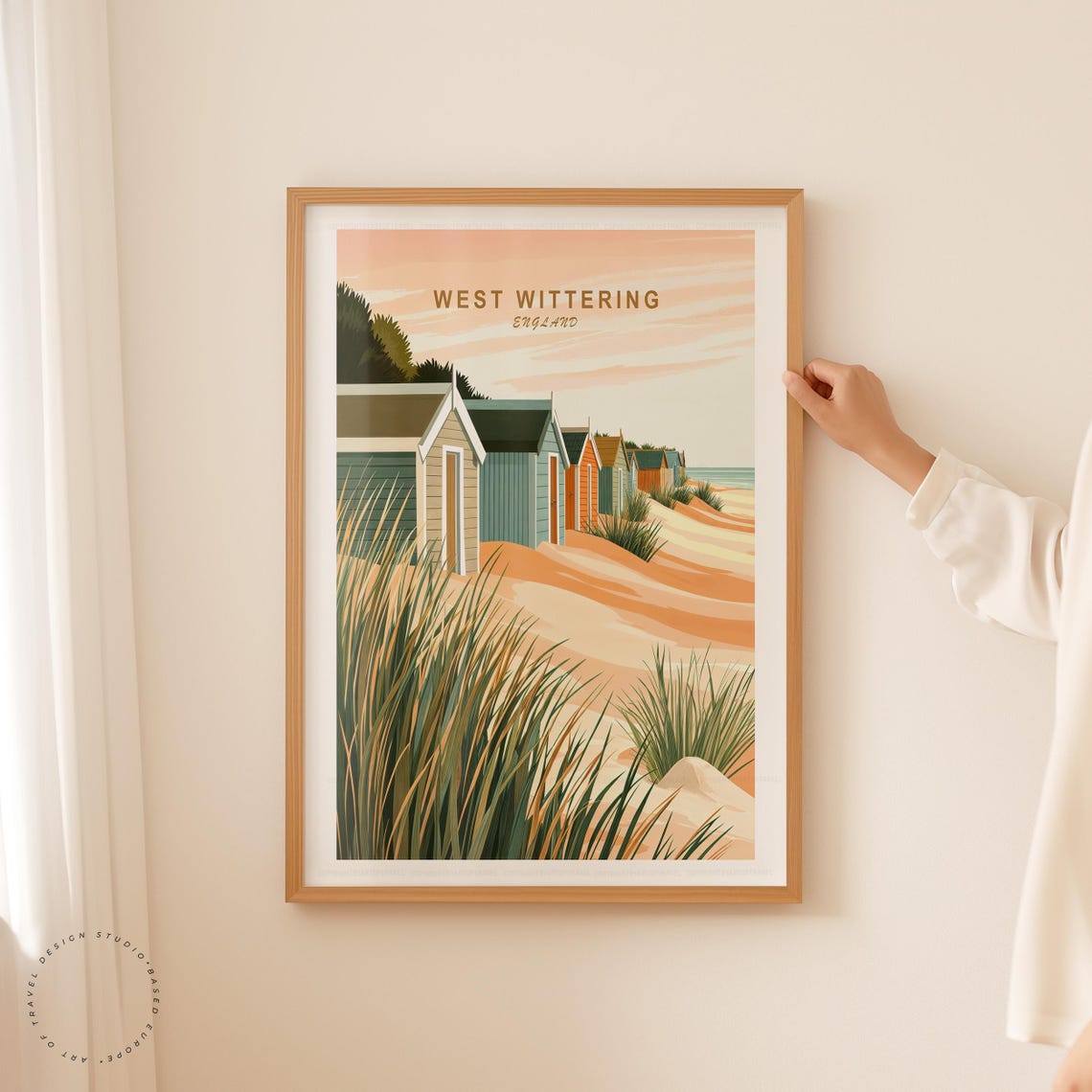 West Wittering England Beach Huts Sand Dunes Seaside Travel Poster - Image 5