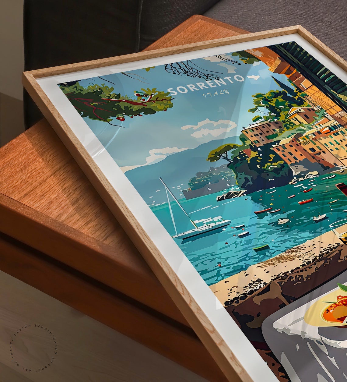 Sorrento Italy Travel Poster Italy Sorrento Wall Art Sorrento Food Print Custom Travel Poster Home Decor Birthday Gifts - Image 3