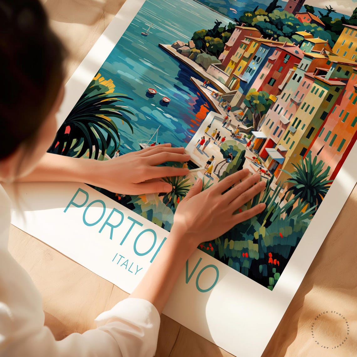 Portofino Italy Travel Poster, Home Decor Art Print - Image 3