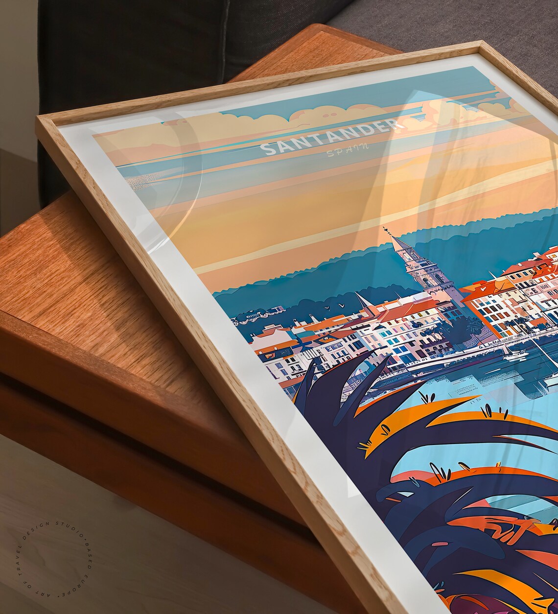 Santander Spain Travel Poster, Coast Wall Art - Image 3