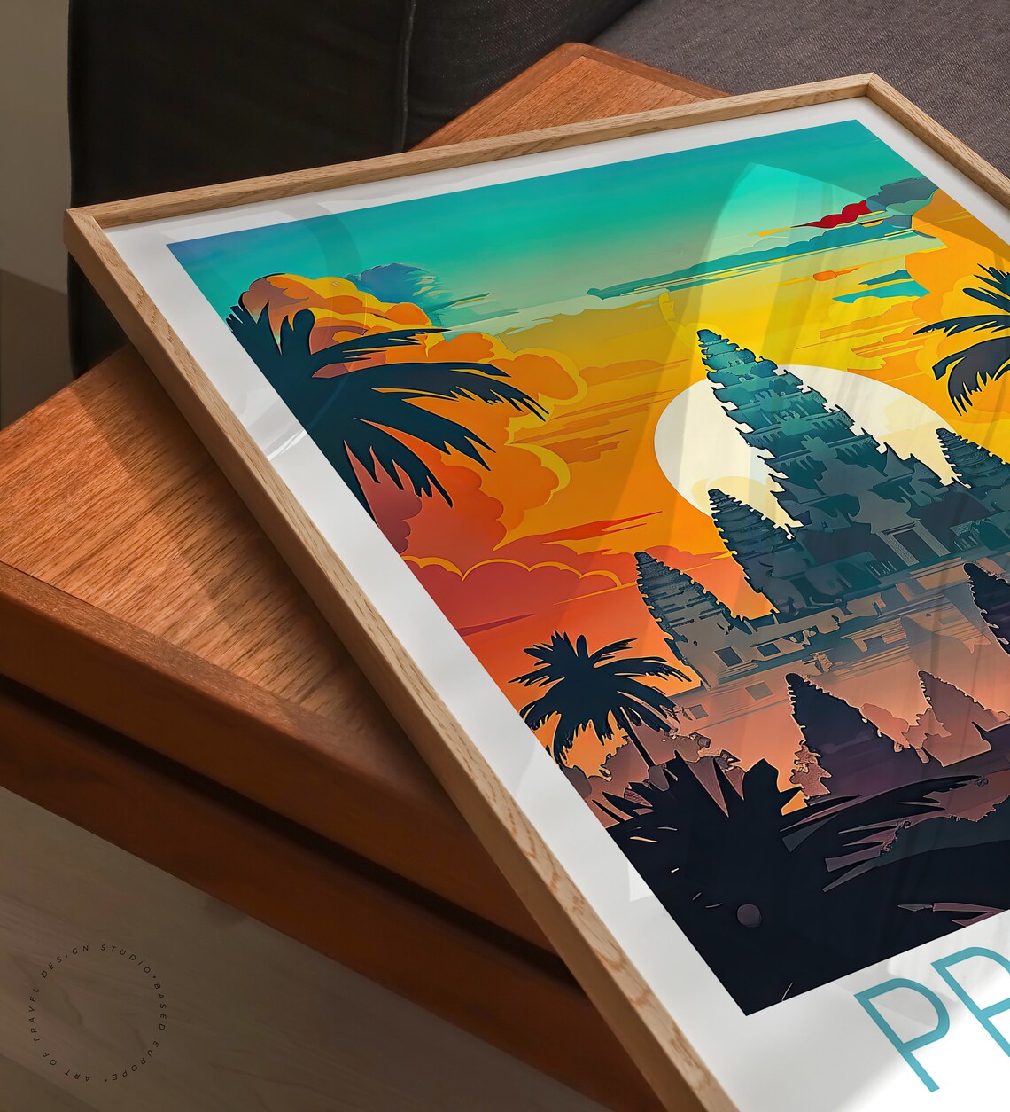 Prambanan Travel Poster Indonesia Wall Art Prambanan Temple Poster Travel Home Decor Birthday Present Travel Gifts - Image 3