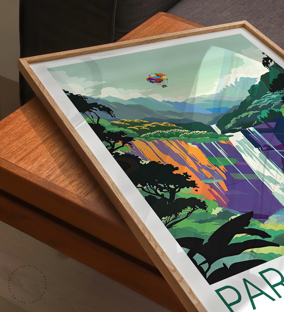 Paradise Falls Travel Poster, Waterfall Movie Art - Image 3