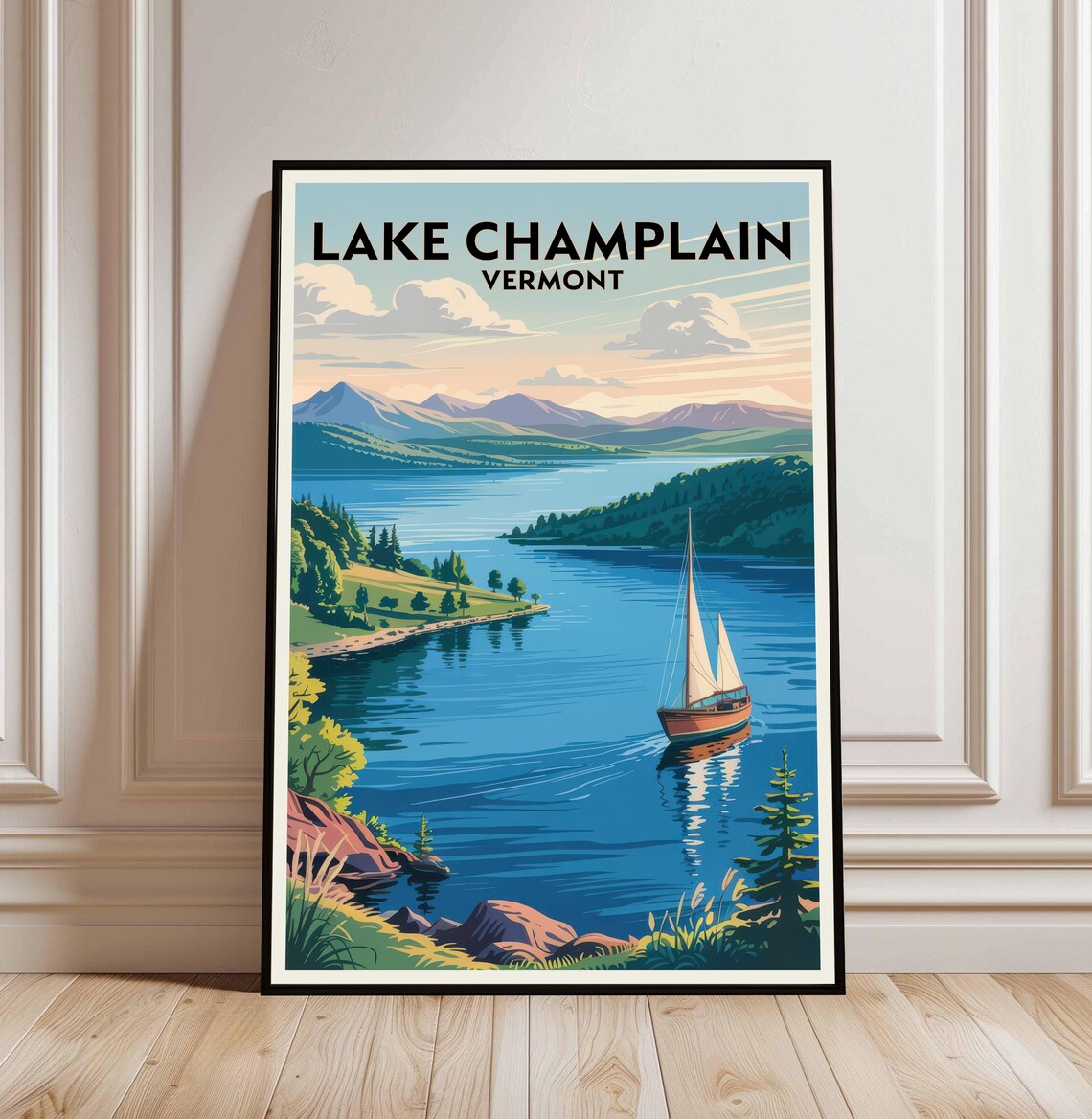 Lake Champlain Art Print, Vermont New York Landscape