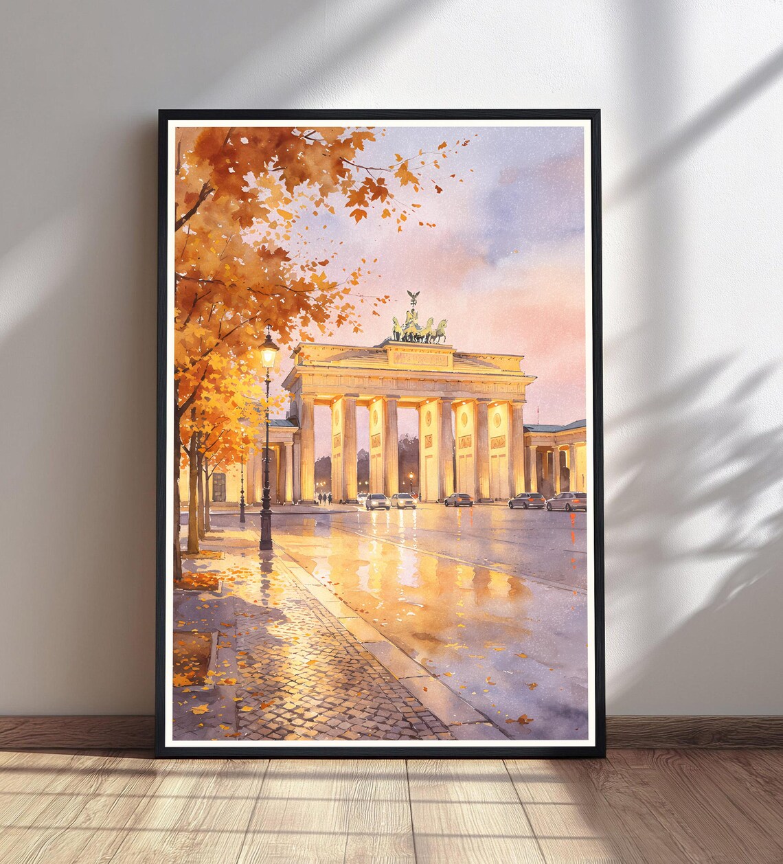 Brandenburg Gate Watercolor Print, Berlin Germany