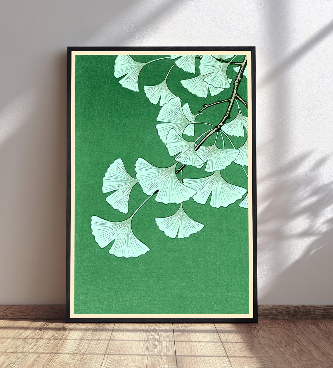 Ginkgo Leaves Botanical Leaf Print, Nature Decor