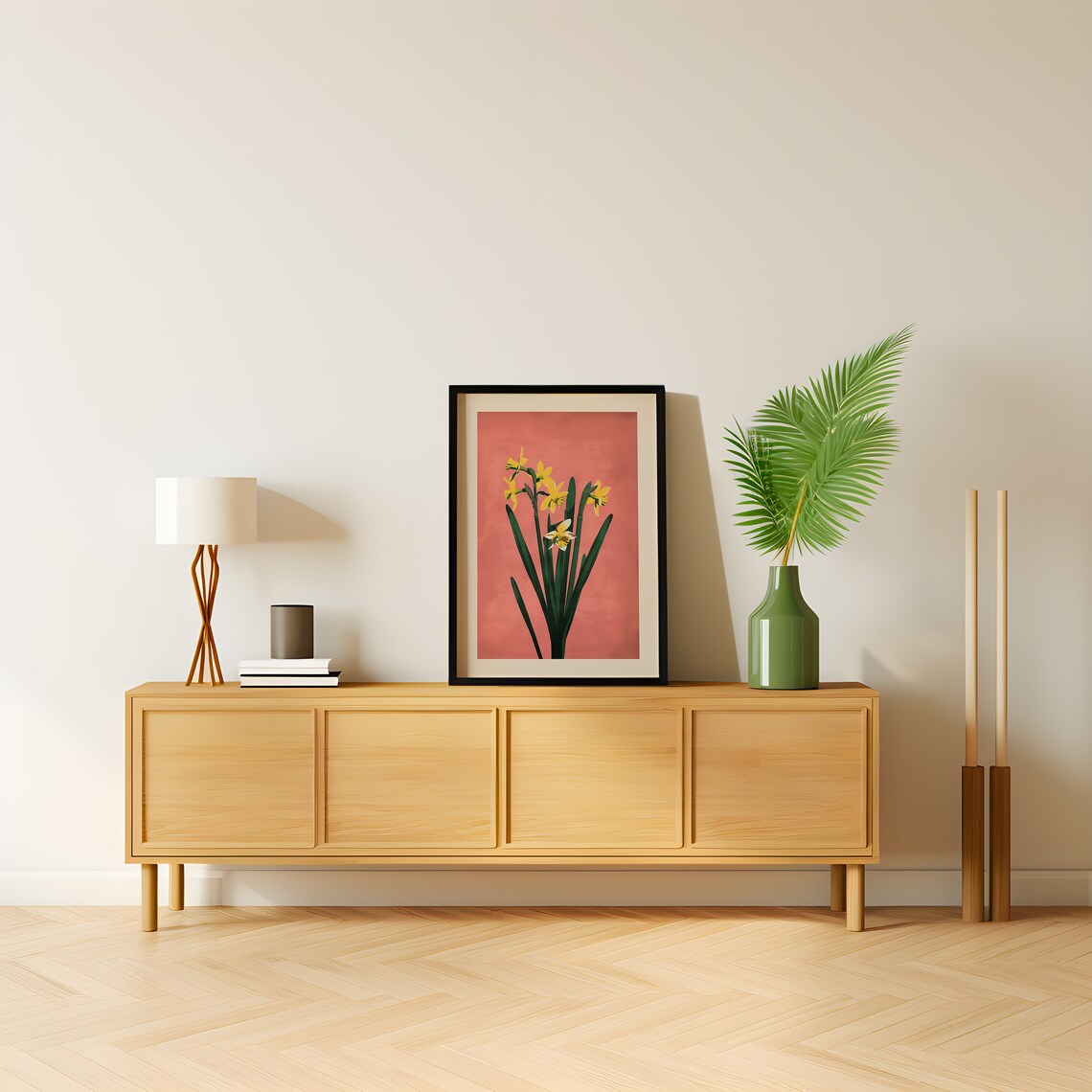 March Daffodils Botanical Print, Personalized Floral Art - Image 4