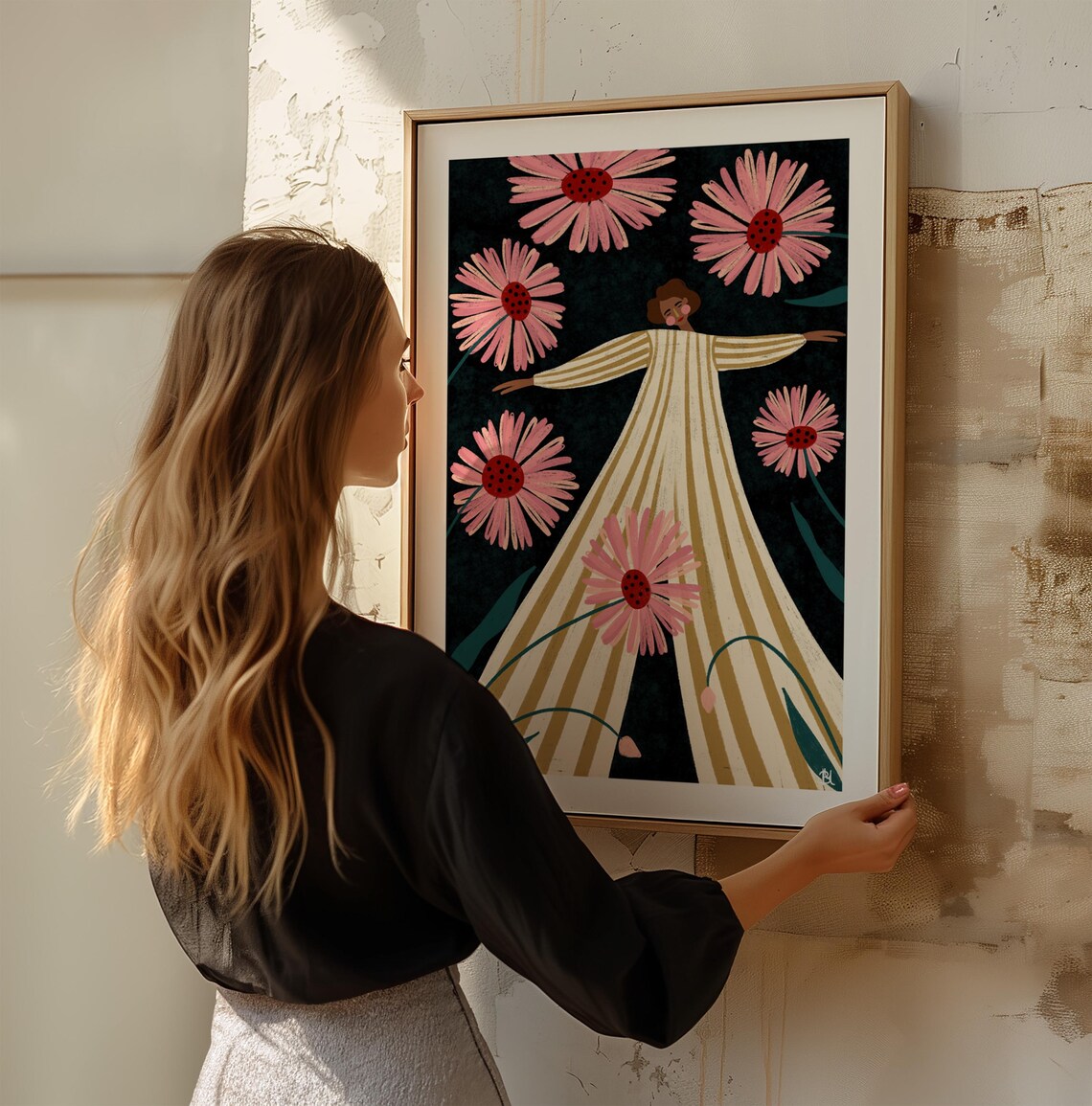 Rise Up Floral Art Print, Living Room Decor - Image 4