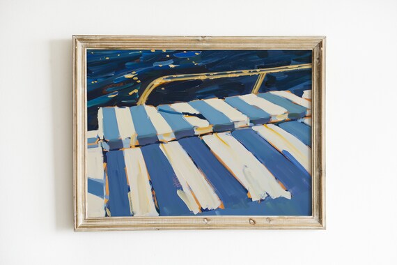 Preppy Boat Print, Coastal Aesthetic Maritime Art Print