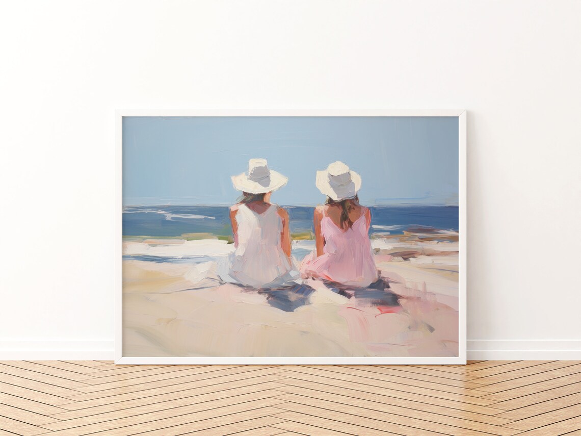 Girly Beach Print, Soft Coastal Apartment Decor - Image 3
