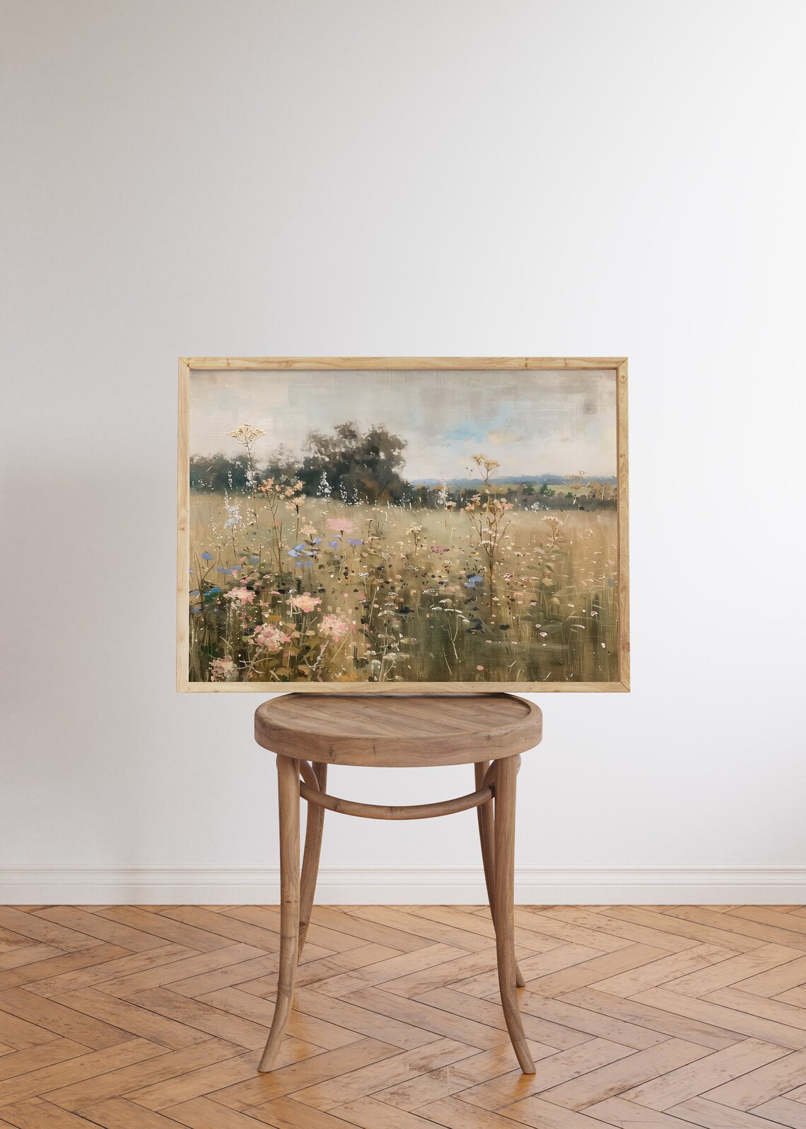Wildflower Spring Field Landscape Art Print, Farmhouse - Image 5