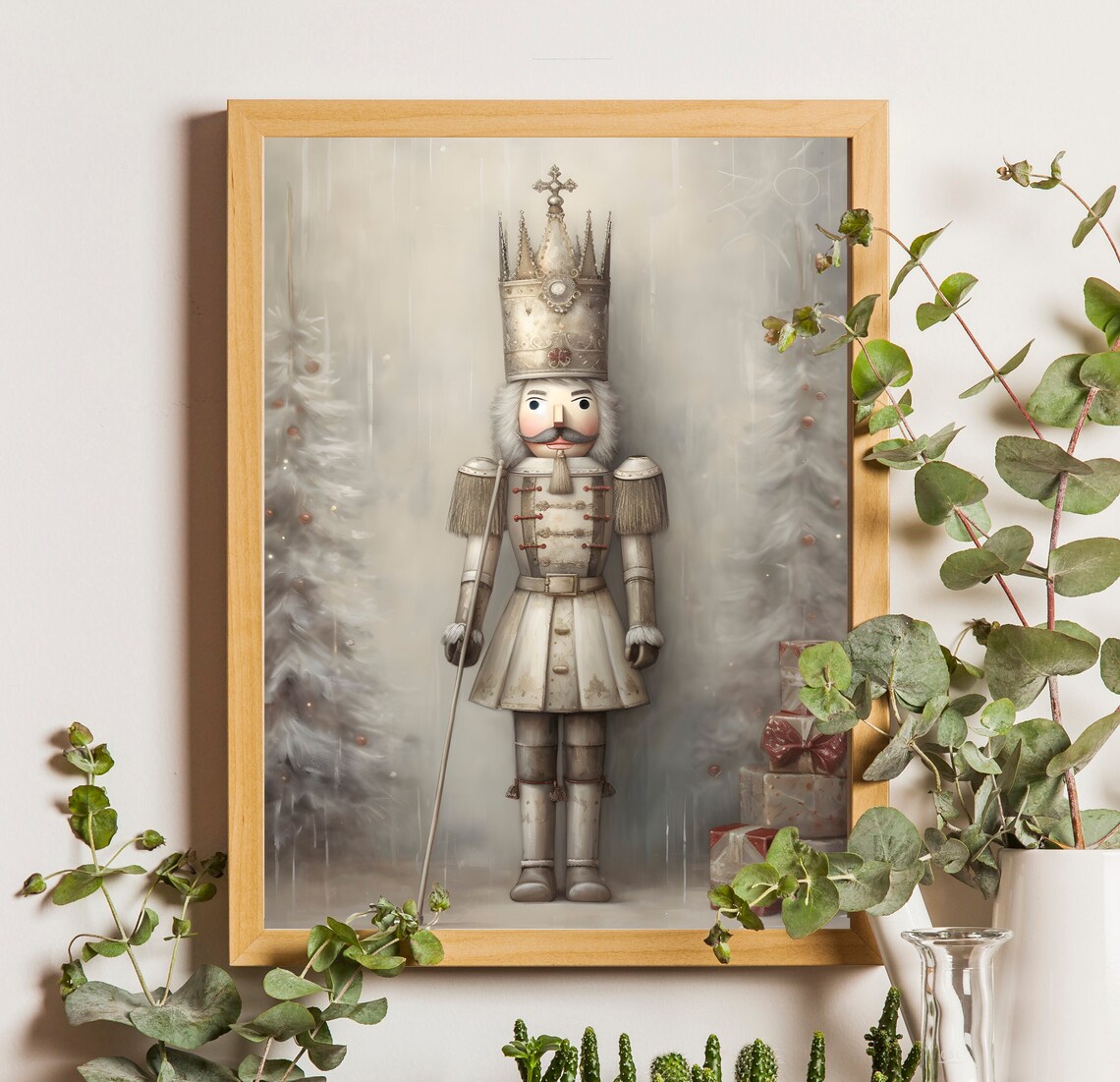 Nutcracker Christmas Vintage Style Art Print