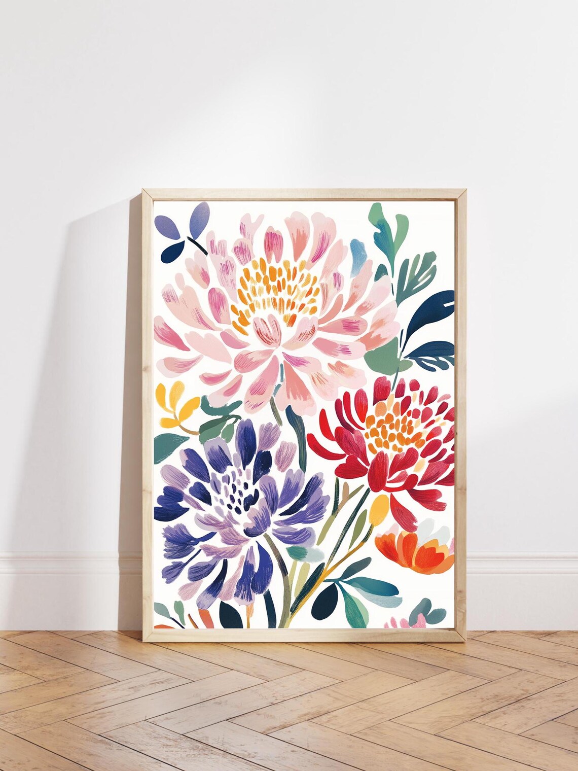 Chrysanthemums Poster, Art Deco Wall Art Print - Image 5