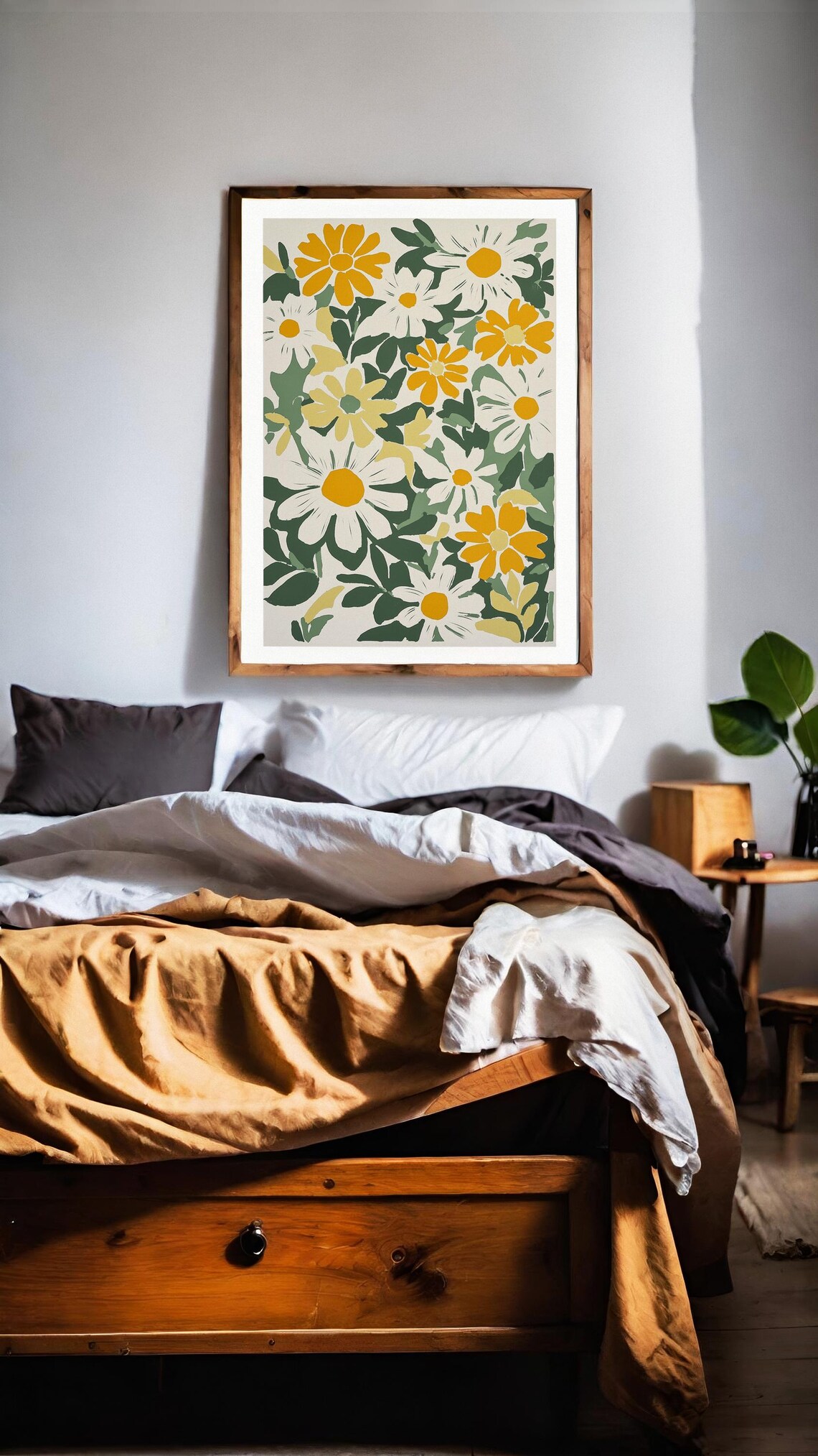 Daisies Floral Illustration, Boho Art Print - Image 2