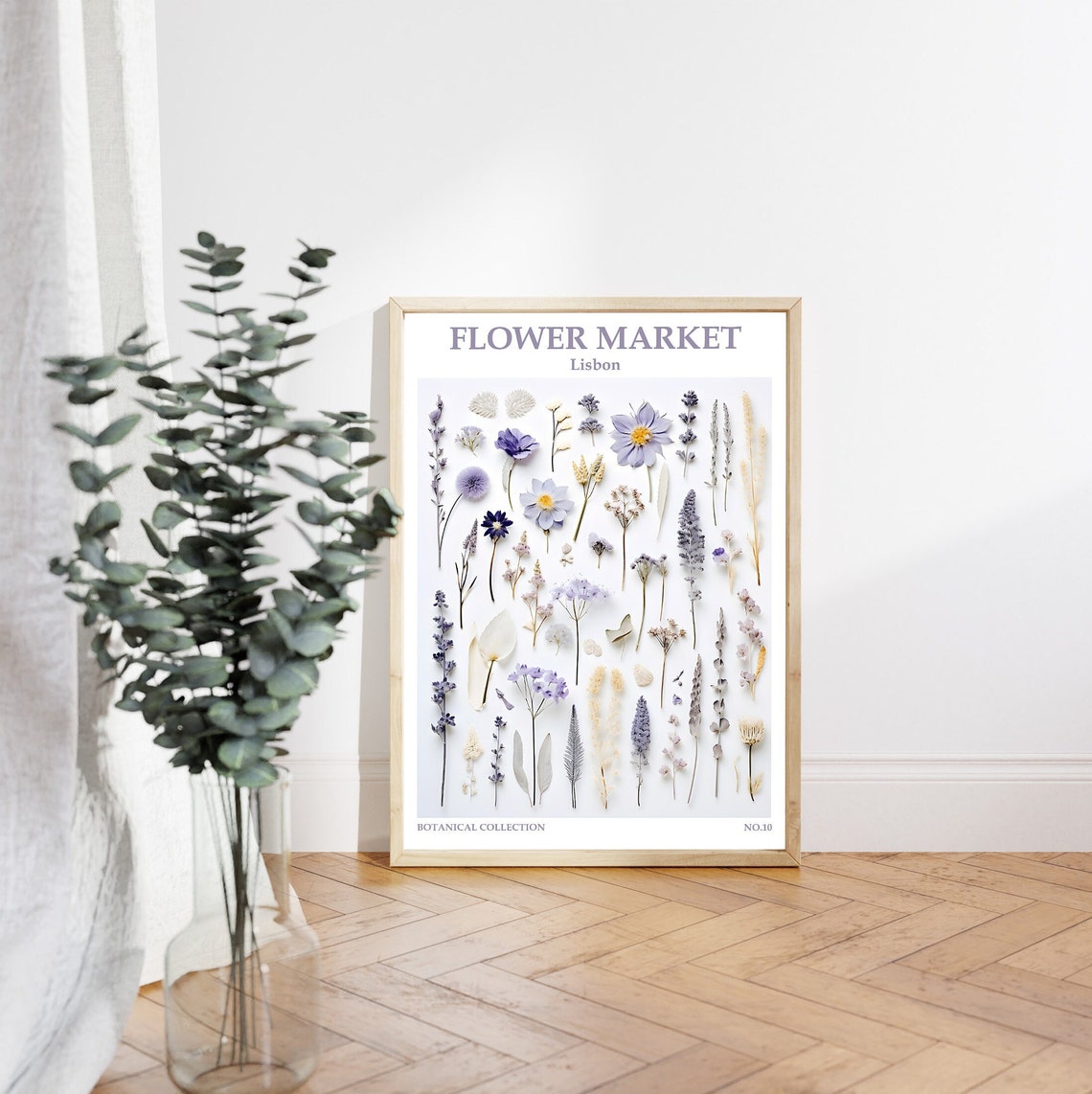 Lisbon Flower Market Art Flower Market Print Wildflowers Pressed Wild Flowers Wall Art Flower Market Print Portugal Travel Art - Image 4