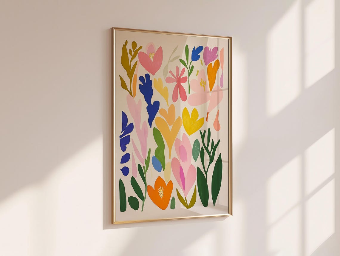 Bright Flower Market Print Wild Flower Wall Art Matisse Wall Art Flower Market Poster Living Room Print Bedroom Wall Dcor Art Prints - Image 7