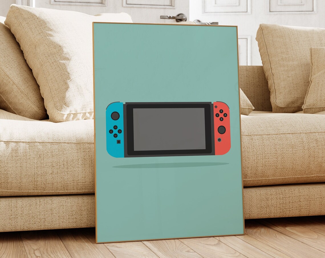 Video Game Controller Art Print, Game Room Decor - Image 2