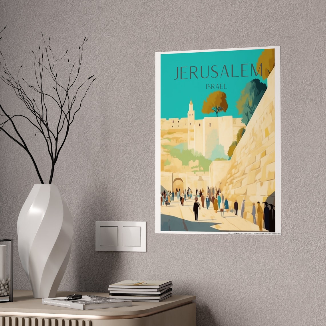 Israel Print, Western Wall Jerusalem Poster - Image 5
