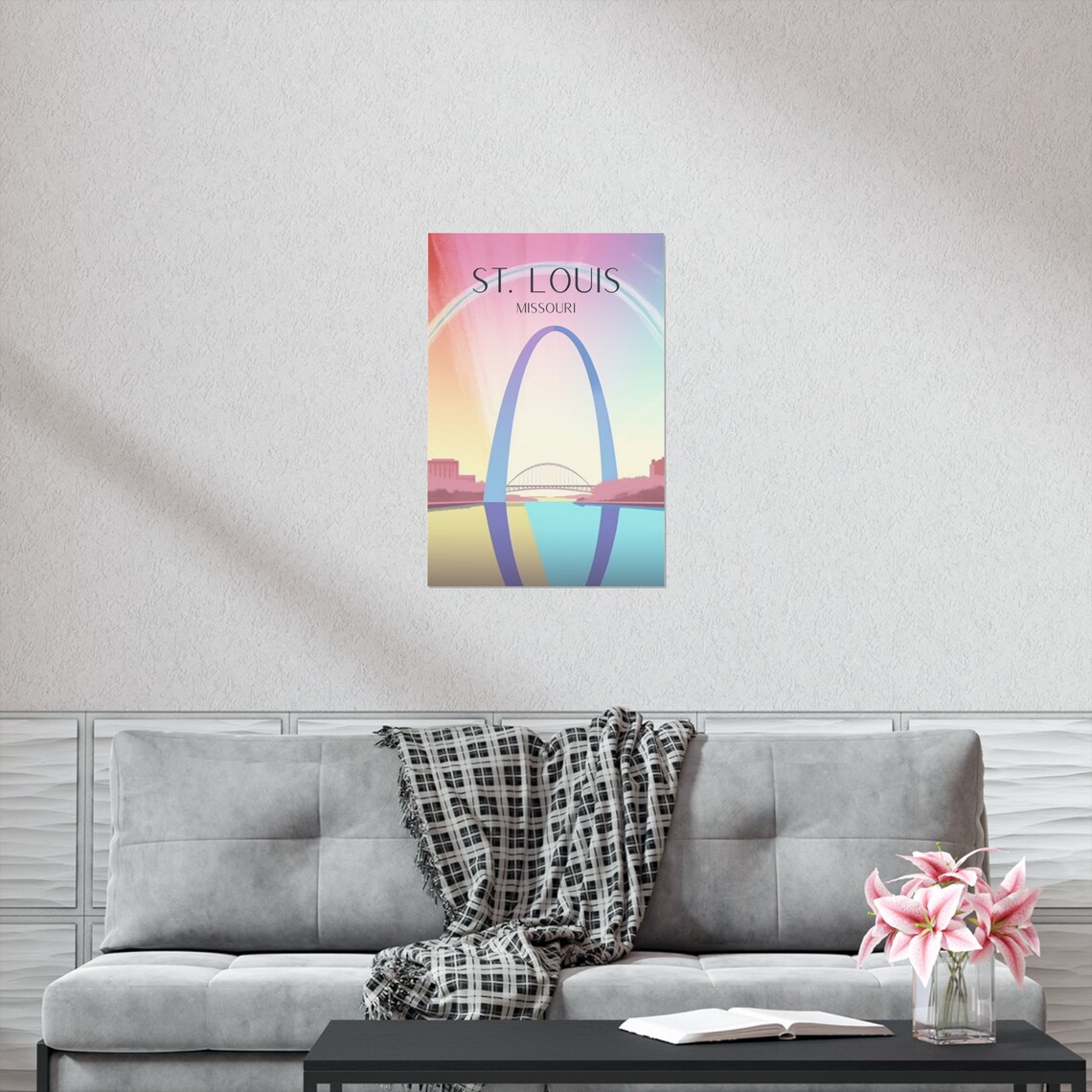St Louis Travel Poster, Missouri Landmark Art Print - Image 2