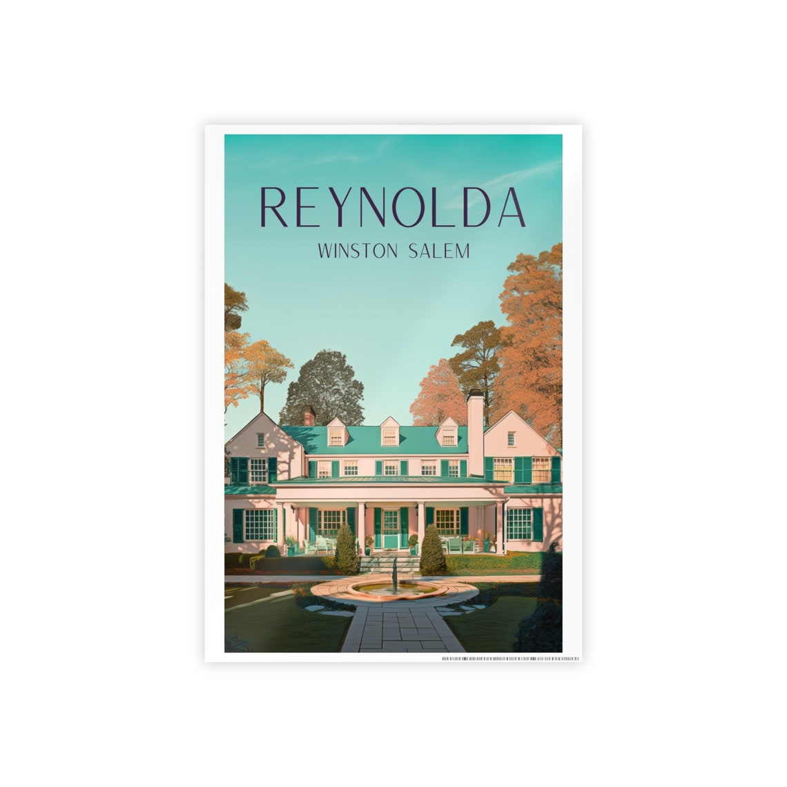 Reynolda House Travel Poster, Wake Forest - Image 4