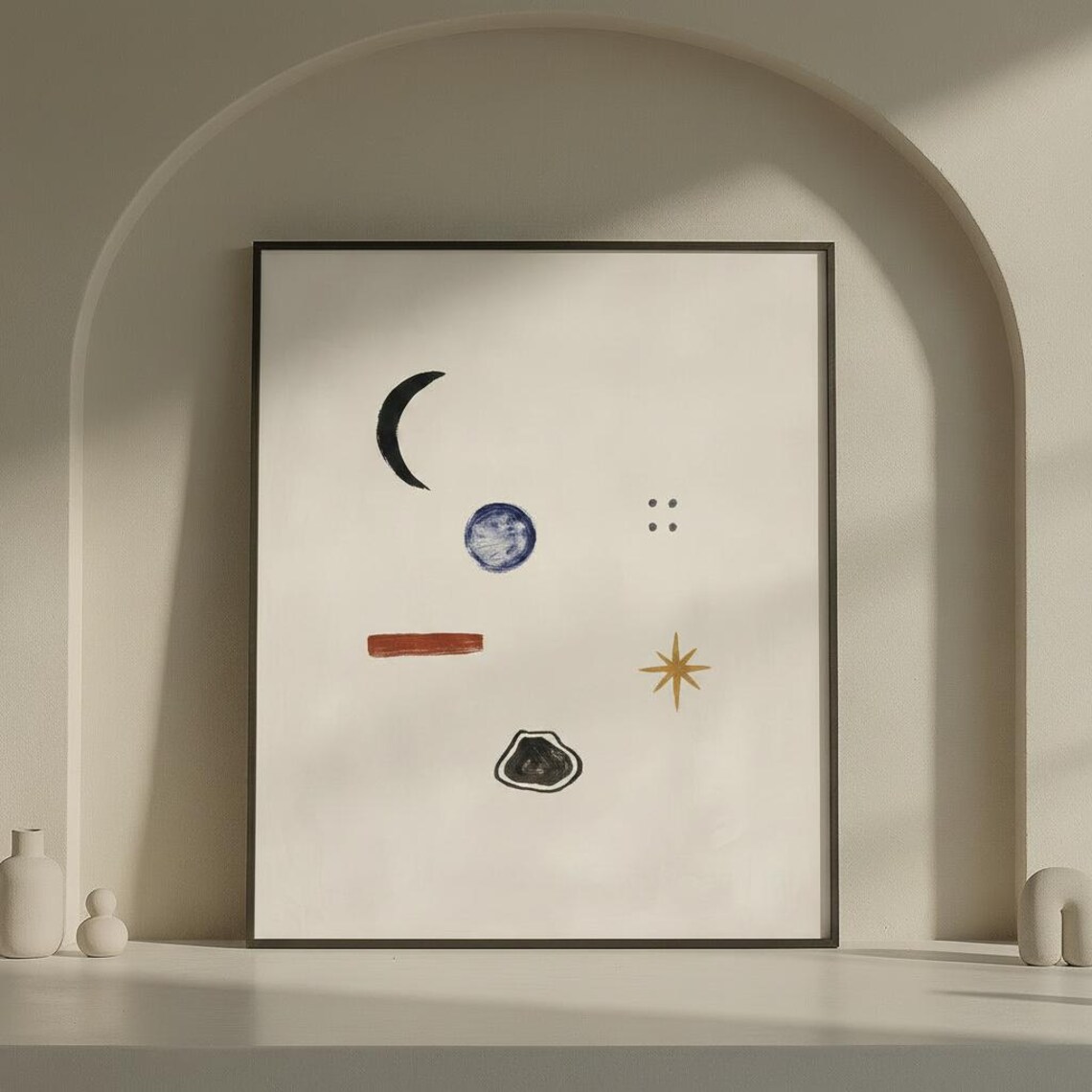 Abstract Symbol, Minimalist Geometric Art Print