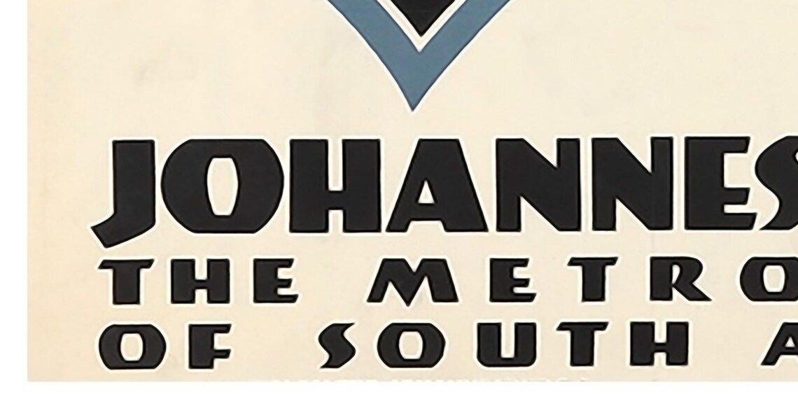 Johannesburg Metropolis South Africa City Art Deco Travel Poster - Image 2