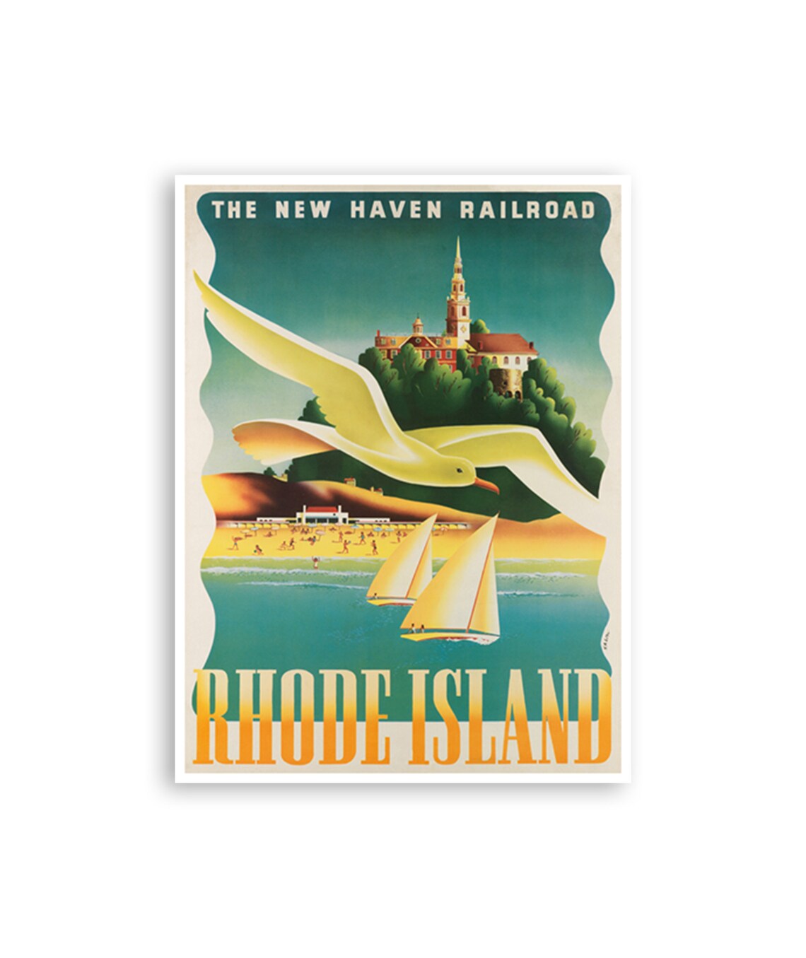 Rhode Island Art Travel Poster Vintage Print Xr3310