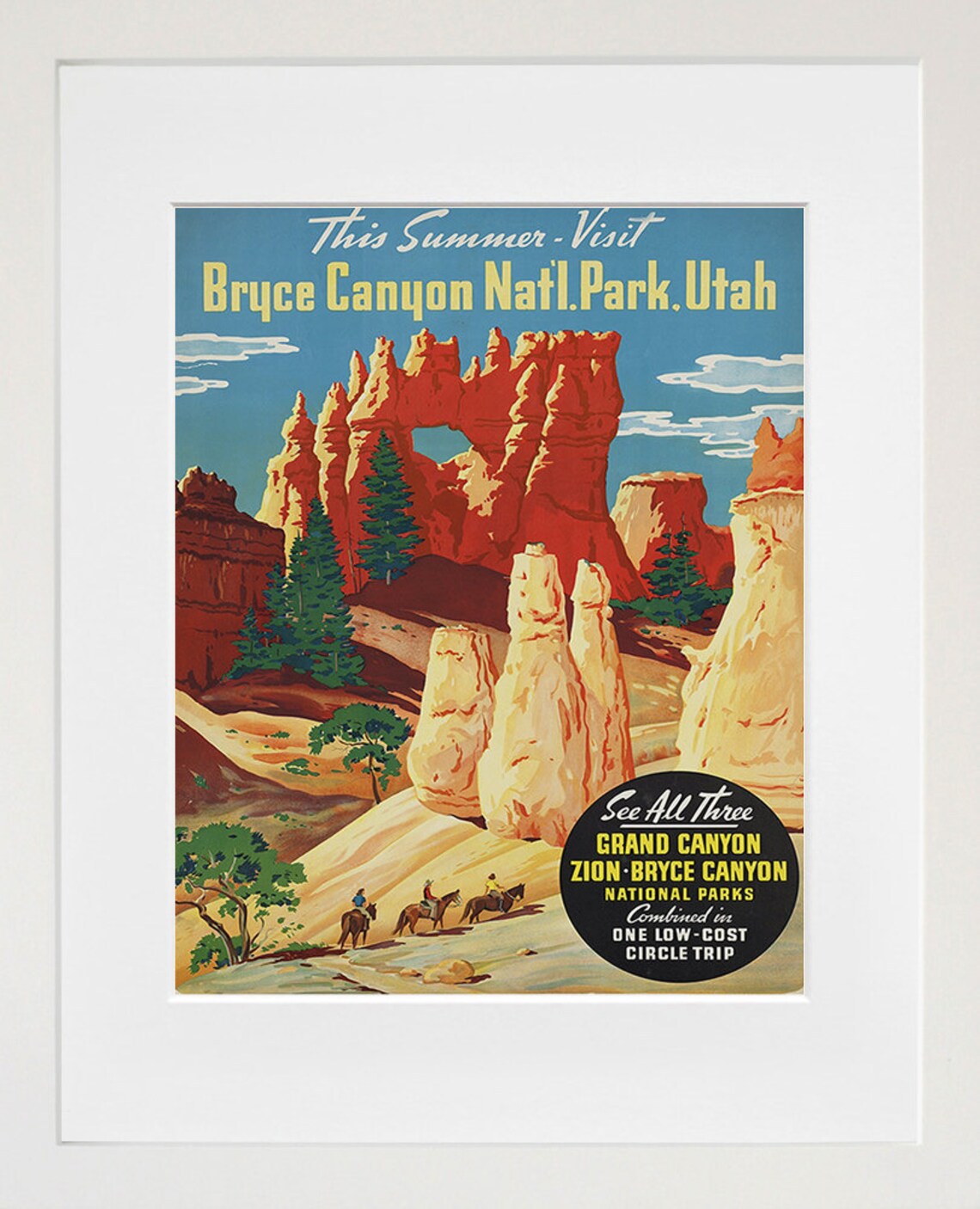 Bryce Canyon National Parks Vintage Travel Poster - Image 2