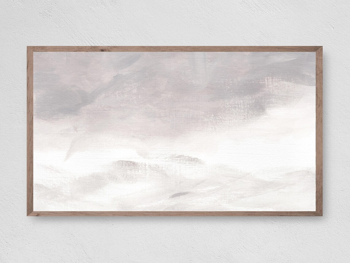 Gray Skies Abstract Oil Art Print, Modern Decor