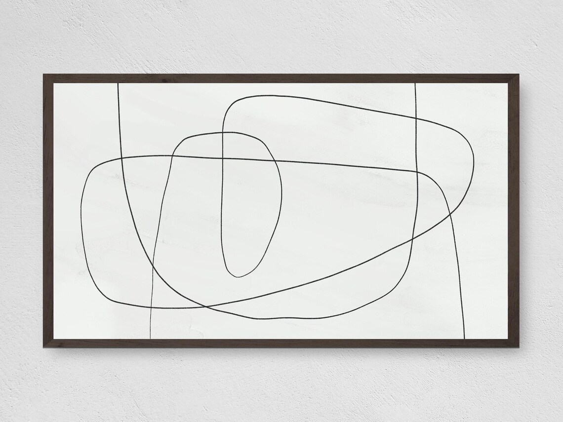 Modern Black And White Line Art, Abstract Art Print