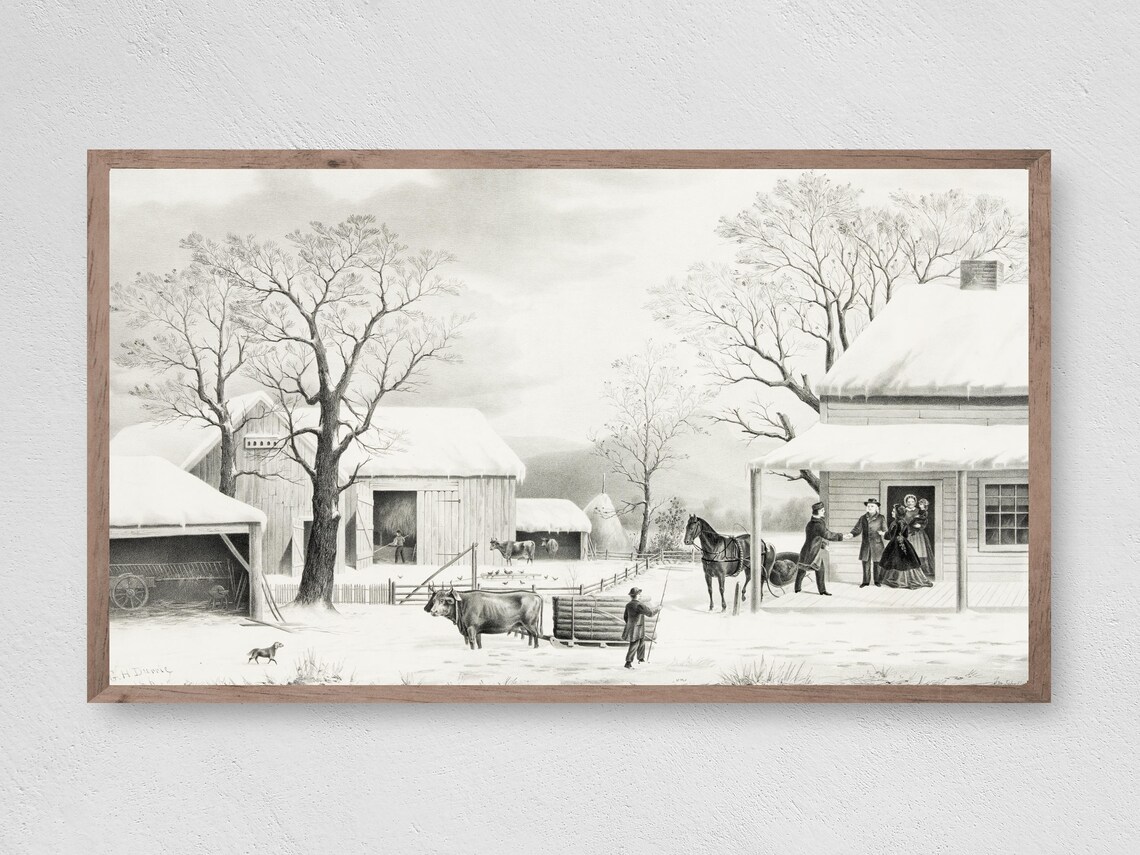 Christmas Vintage Home For Christmas Art Print