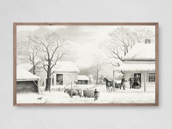 Christmas Vintage Home For Christmas Art Print