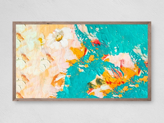 Abstract Daisy Painting, Art Print