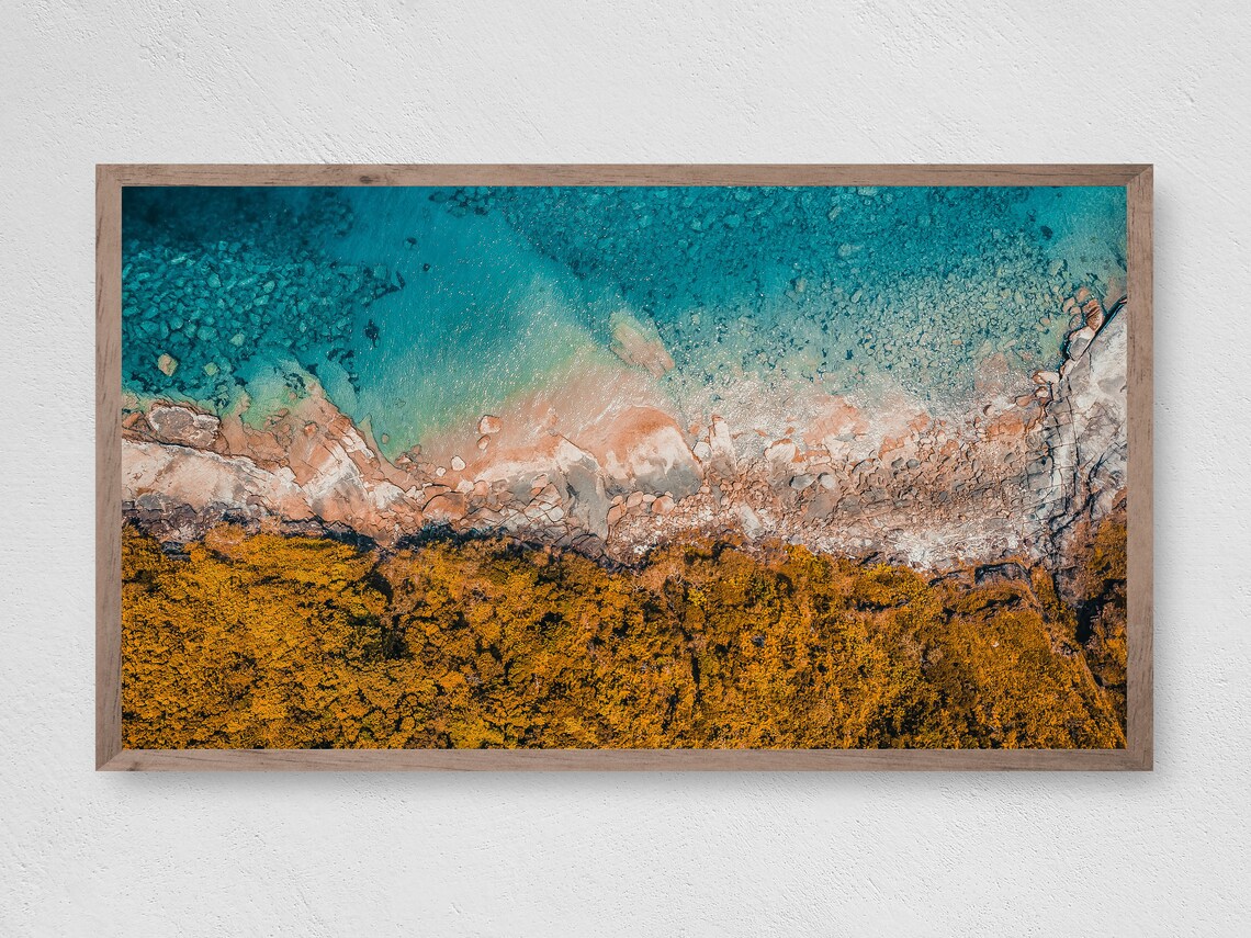 Instant Beach Shore Art Print, Coastal Decor