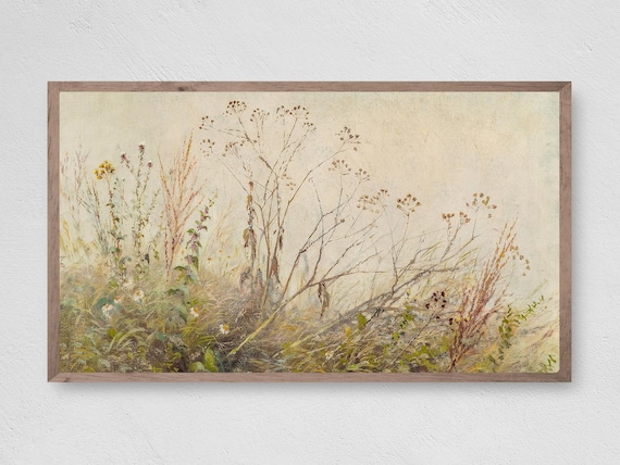 Instant Field Wildflowers Art Print, Botanical Decor