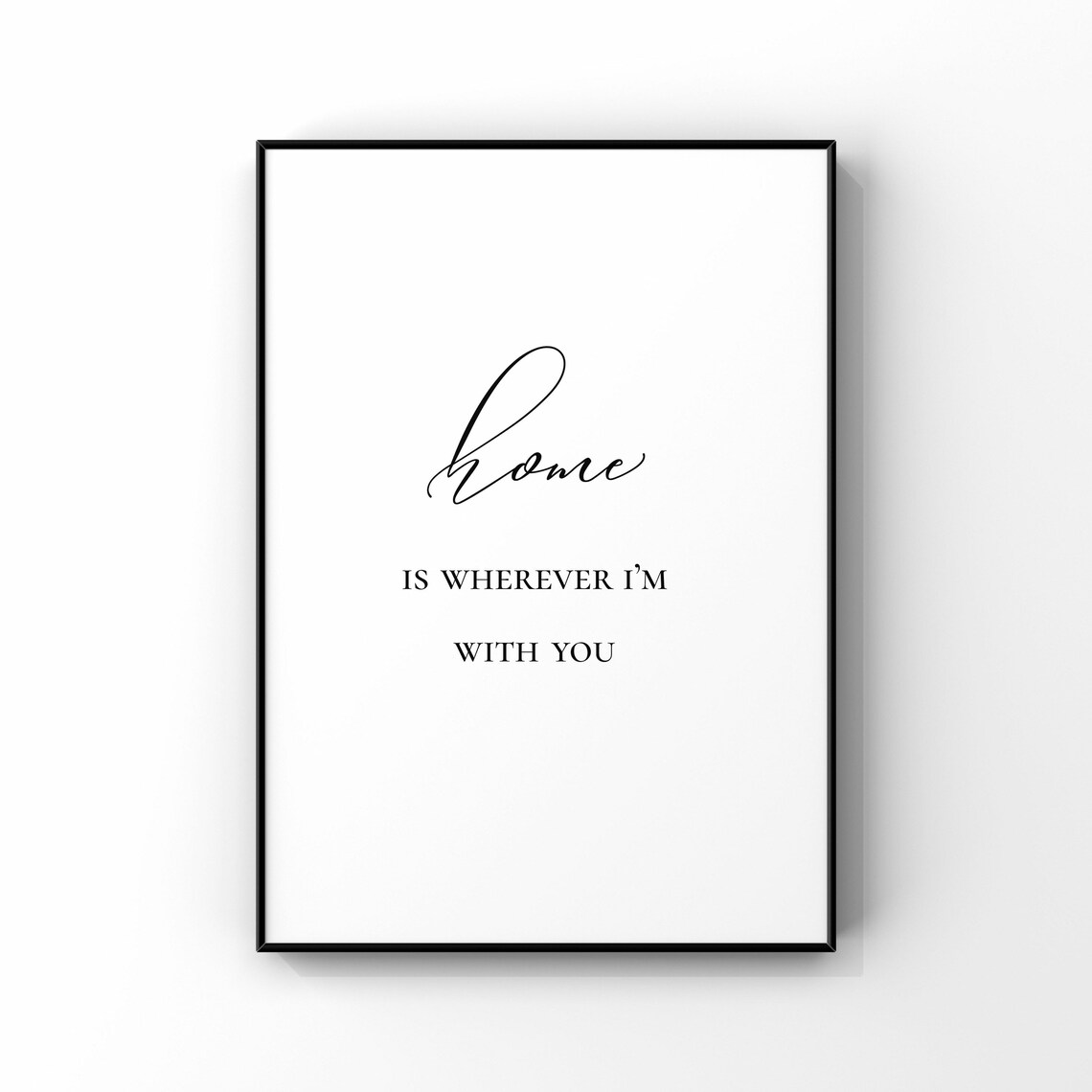 Home Is Wherever I’m With You Quote Poster