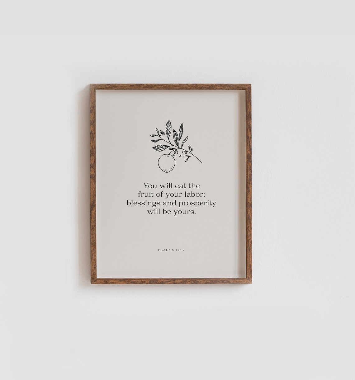 Psalms 128:2 Fruit Of Your Labor Blessings Prosperity Scripture Poster - Image 2