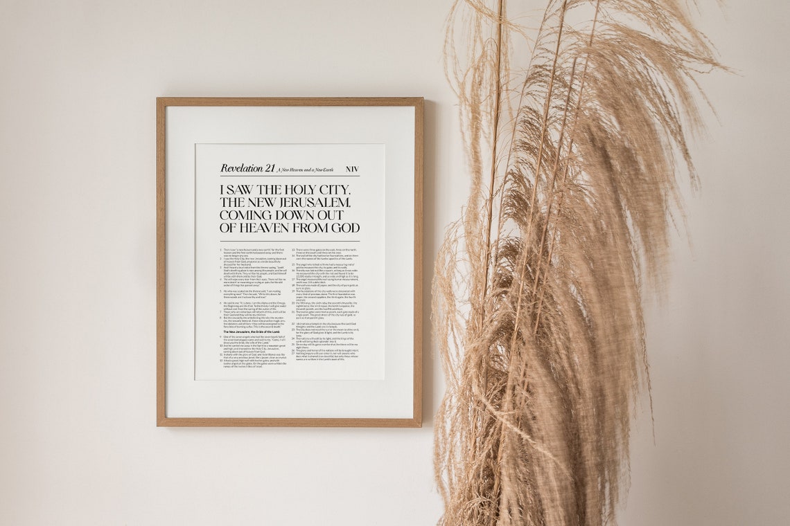 Revelation 21 Chapter New Jerusalem Holy City NIV Scripture Poster - Image 3