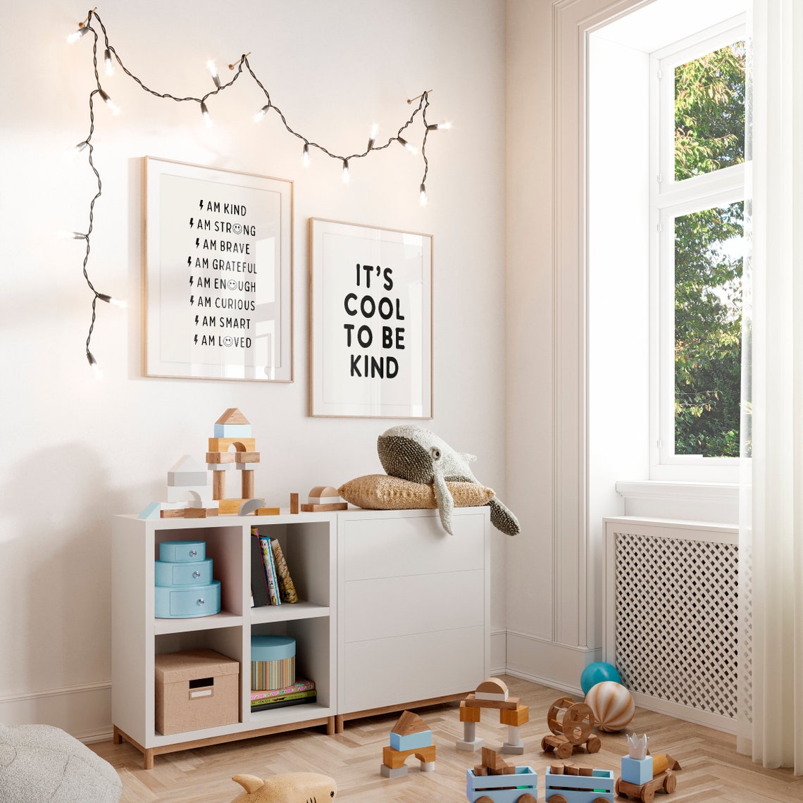 It Is Cool To Be Kind Bold Typography Kids Room Poster Decor - Image 2