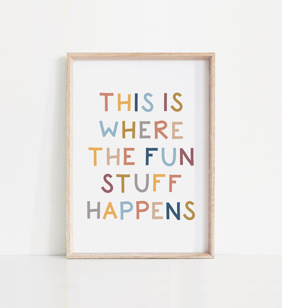 This Is Where The Fun Stuff Happens Colorful Playroom Kids Poster - Image 4