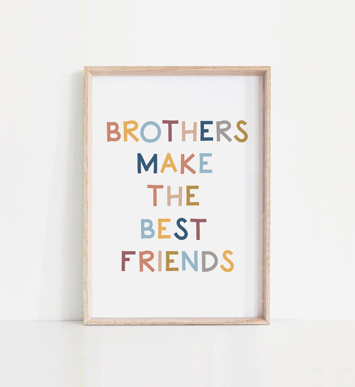 Brothers Make The Best Friends Print Kids Room Print Neutral Kids Room Decor Brothers Kids Room Art Kids Wall Art