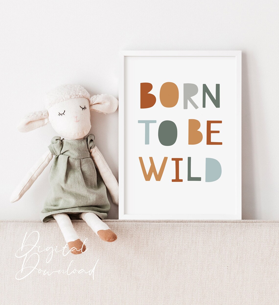 Born To Be Wild Nursery Safari Poster Print - Image 2