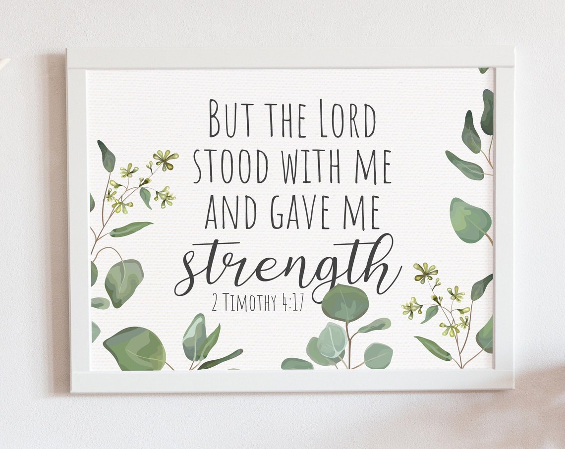 Custom Bible Verse With Eucalyptus Leaves Religious Gift Ideas Framed Farmhouse Decor Church Signs Baptism Confirmation Decor