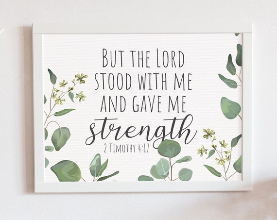 Custom Bible Verse With Eucalyptus Leaves Religious Gift Ideas Framed Farmhouse Decor Church Signs Baptism Confirmation Decor
