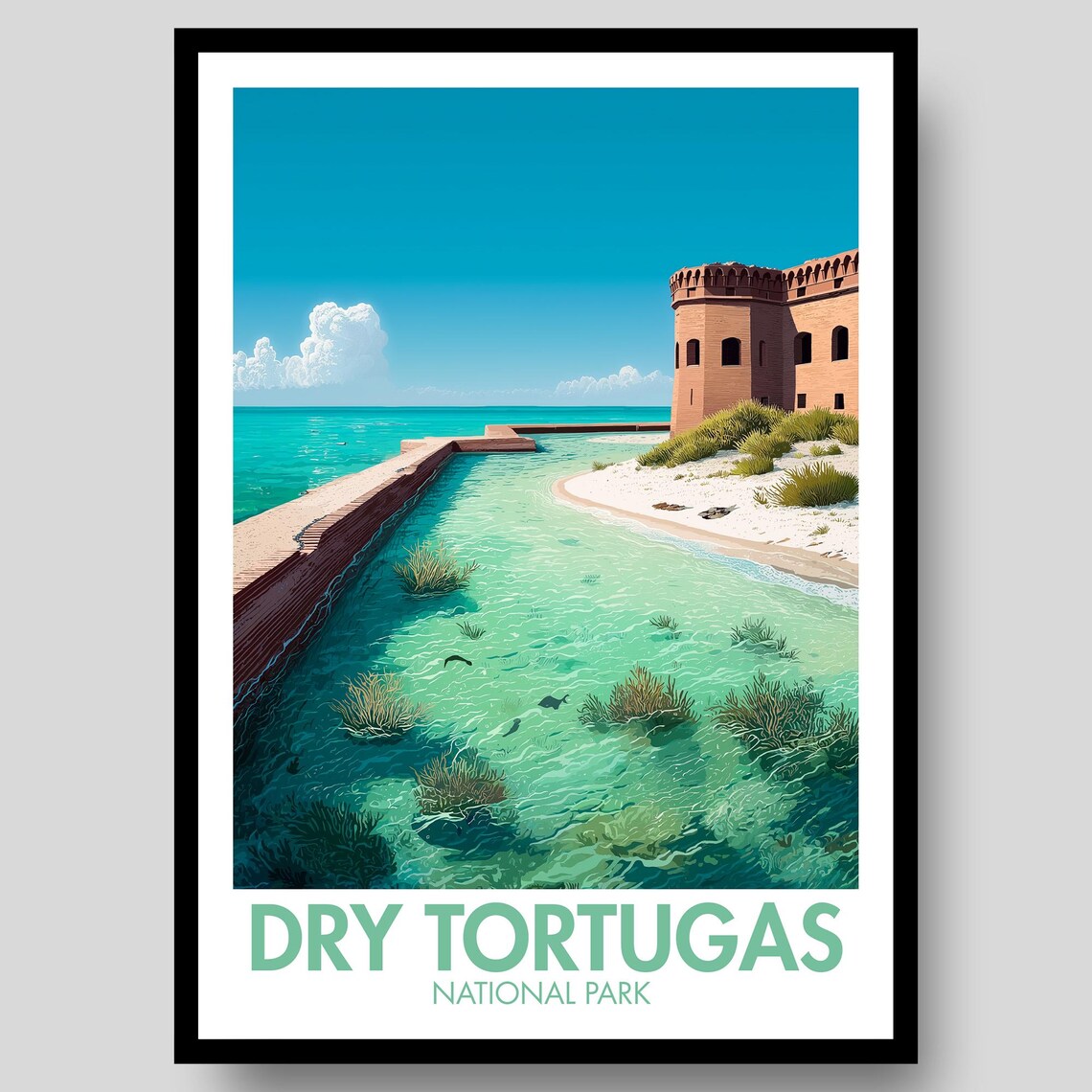 Dry Tortugas National Park Fort Jefferson Turquoise Water Poster