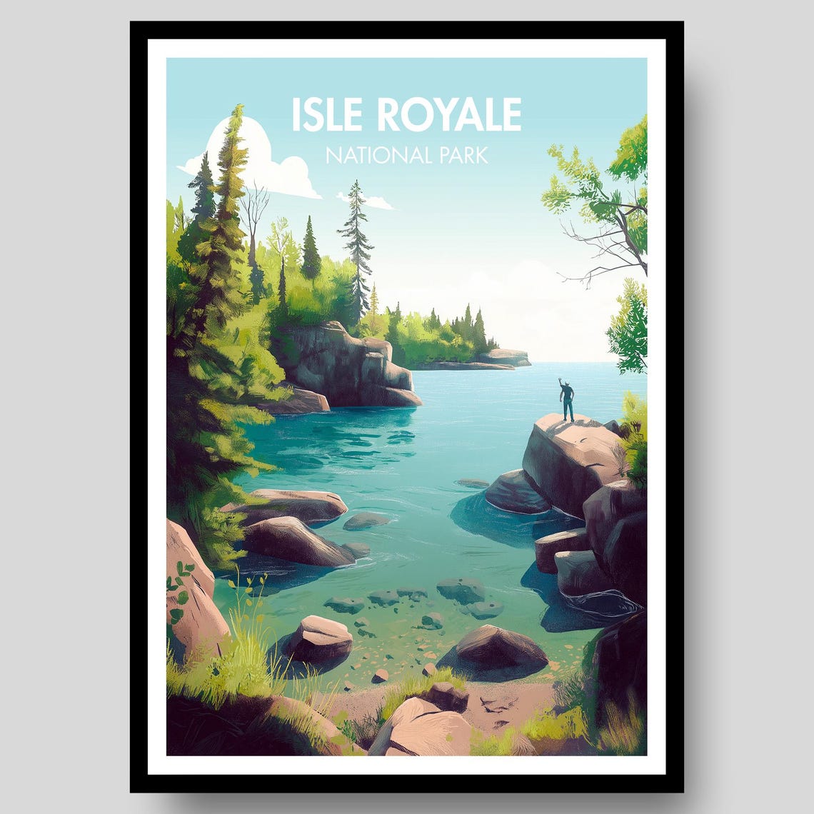 Isle Royale National Park Travel Poster