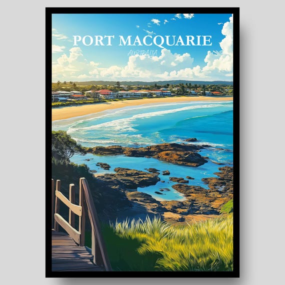 Port Macquarie Poster Australia Australian Wall Art Travel Print