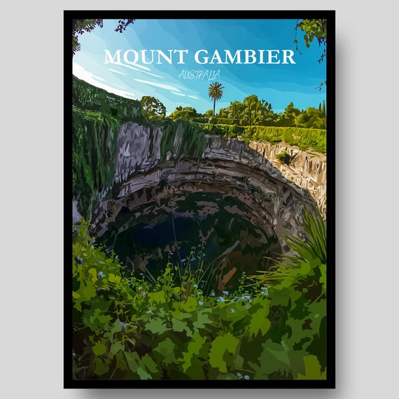 Mount Gambier Poster South Australia Australian Wall Art Sinkhole