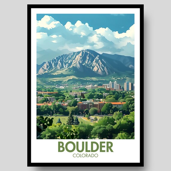 Boulder, Colorado Travel Poster